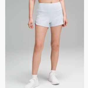 High rise light blue speed up shorts